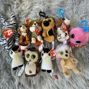 TY Beanie Babies Assorted Plush Toys Keychains